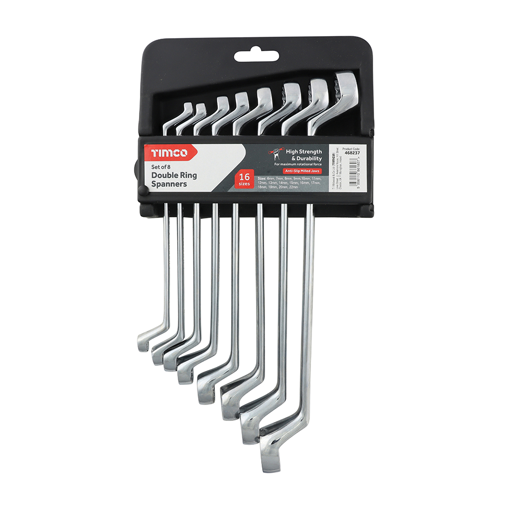 TIMCO Double Ring Spanner Set (8pcs)